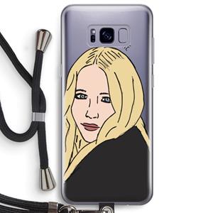CaseCompany Mary Kate: Samsung Galaxy S8 Plus Transparant Hoesje met koord