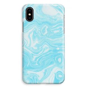 CaseCompany Waterverf blauw: iPhone XS Max Volledig Geprint Hoesje