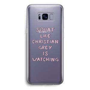 CaseCompany Christian Grey: Samsung Galaxy S8 Transparant Hoesje