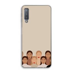 CaseCompany Girls girls girls: Samsung Galaxy A7 (2018) Transparant Hoesje