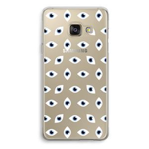 CaseCompany Eyes pattern: Samsung Galaxy A3 (2016) Transparant Hoesje