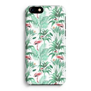 CaseCompany Flamingo bladeren: Volledig Geprint iPhone 7 Plus Hoesje