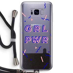 CaseCompany GRL PWR: Samsung Galaxy S8 Plus Transparant Hoesje met koord