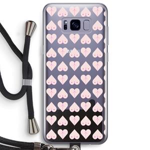 CaseCompany Ass 'n Titties: Samsung Galaxy S8 Plus Transparant Hoesje met koord