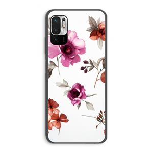 CaseCompany Geschilderde bloemen: Xiaomi Redmi Note 10 5G Transparant Hoesje