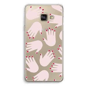 CaseCompany Hands pink: Samsung Galaxy A3 (2016) Transparant Hoesje