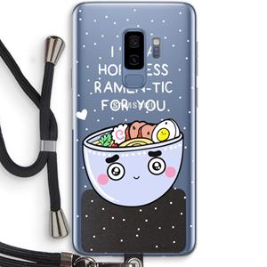 CaseCompany I'm A Hopeless Ramen-Tic For You: Samsung Galaxy S9 Plus Transparant Hoesje met koord