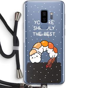 CaseCompany You're Shrimply The Best: Samsung Galaxy S9 Plus Transparant Hoesje met koord