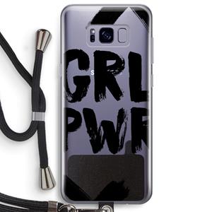 CaseCompany Girl Power #2: Samsung Galaxy S8 Plus Transparant Hoesje met koord