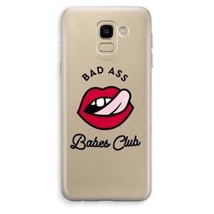 CaseCompany Badass Babes Club: Samsung Galaxy J6 (2018) Transparant Hoesje