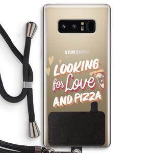 CaseCompany Pizza is the answer: Samsung Galaxy Note 8 Transparant Hoesje met koord