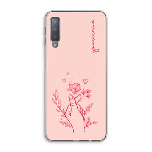 CaseCompany Giving Flowers: Samsung Galaxy A7 (2018) Transparant Hoesje