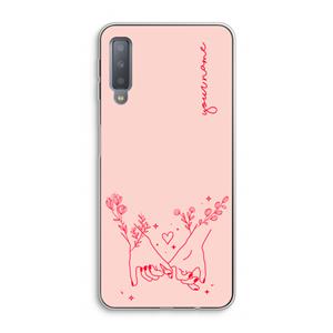 CaseCompany Best Friends: Samsung Galaxy A7 (2018) Transparant Hoesje