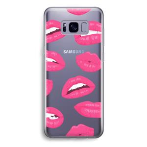 CaseCompany Bite my lip: Samsung Galaxy S8 Transparant Hoesje