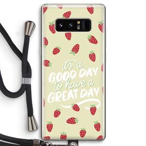 CaseCompany Don't forget to have a great day: Samsung Galaxy Note 8 Transparant Hoesje met koord