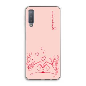 CaseCompany Love is in the air: Samsung Galaxy A7 (2018) Transparant Hoesje