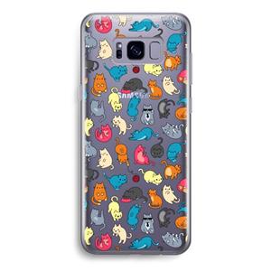 CaseCompany Kleurrijke katten: Samsung Galaxy S8 Transparant Hoesje