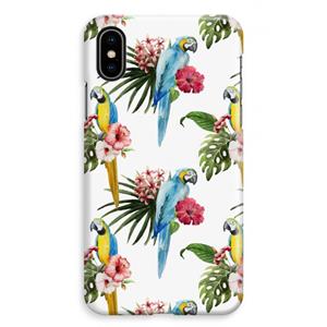 CaseCompany Kleurrijke papegaaien: iPhone XS Max Volledig Geprint Hoesje