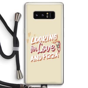 CaseCompany Pizza is the answer: Samsung Galaxy Note 8 Transparant Hoesje met koord