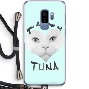 CaseCompany You had me at tuna: Samsung Galaxy S9 Plus Transparant Hoesje met koord