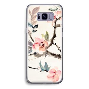 CaseCompany Japanse bloemen: Samsung Galaxy S8 Transparant Hoesje