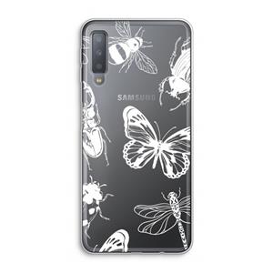 CaseCompany Tiny Bugs: Samsung Galaxy A7 (2018) Transparant Hoesje
