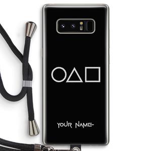 CaseCompany Squid Game: Samsung Galaxy Note 8 Transparant Hoesje met koord