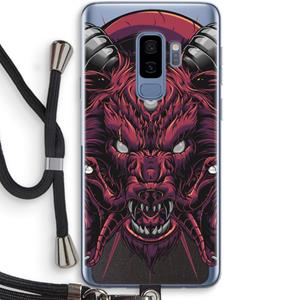 CaseCompany Hell Hound and Serpents: Samsung Galaxy S9 Plus Transparant Hoesje met koord