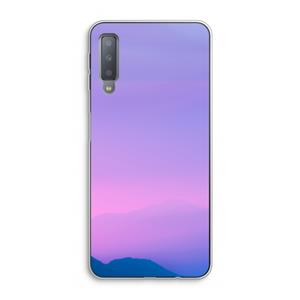 CaseCompany Sunset pastel: Samsung Galaxy A7 (2018) Transparant Hoesje