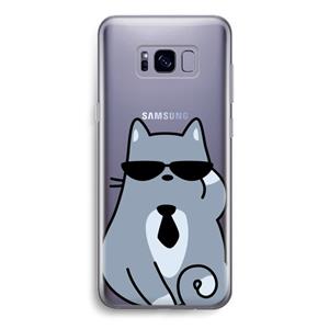 CaseCompany Cool cat: Samsung Galaxy S8 Transparant Hoesje