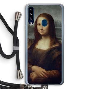 CaseCompany Mona Lisa: Samsung Galaxy A20s Transparant Hoesje met koord