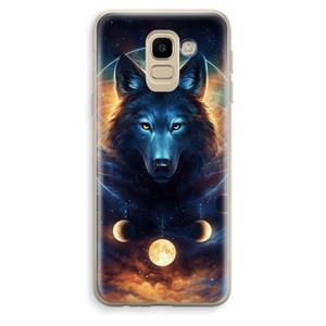 CaseCompany Wolf Dreamcatcher: Samsung Galaxy J6 (2018) Transparant Hoesje