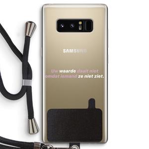 CaseCompany uw waarde daalt niet: Samsung Galaxy Note 8 Transparant Hoesje met koord
