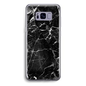 CaseCompany Zwart Marmer 2: Samsung Galaxy S8 Transparant Hoesje
