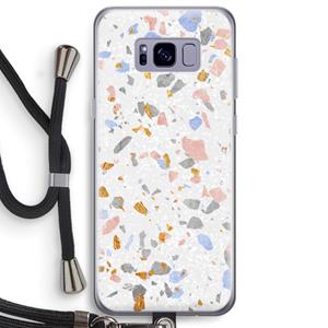 CaseCompany Terrazzo N°8: Samsung Galaxy S8 Plus Transparant Hoesje met koord