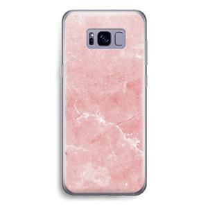 CaseCompany Roze marmer: Samsung Galaxy S8 Transparant Hoesje