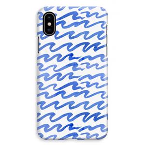 CaseCompany Blauwe golven: iPhone XS Max Volledig Geprint Hoesje