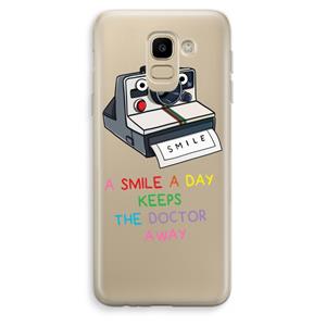 CaseCompany Smile: Samsung Galaxy J6 (2018) Transparant Hoesje