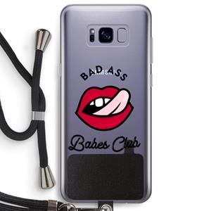 CaseCompany Badass Babes Club: Samsung Galaxy S8 Plus Transparant Hoesje met koord