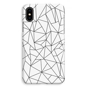 CaseCompany Geometrische lijnen zwart: iPhone XS Max Volledig Geprint Hoesje