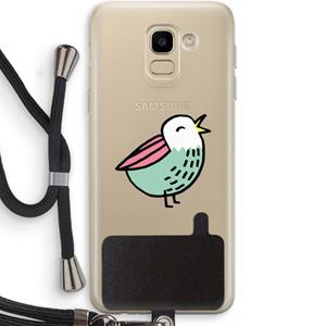 CaseCompany Birdy: Samsung Galaxy J6 (2018) Transparant Hoesje met koord