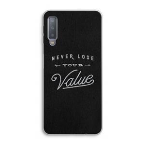 CaseCompany Never lose your value: Samsung Galaxy A7 (2018) Transparant Hoesje