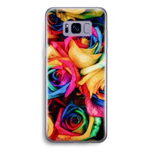 CaseCompany Neon bloemen: Samsung Galaxy S8 Transparant Hoesje