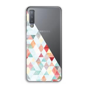 CaseCompany Gekleurde driehoekjes pastel: Samsung Galaxy A7 (2018) Transparant Hoesje