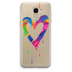 CaseCompany Melts My Heart: Samsung Galaxy J6 (2018) Transparant Hoesje