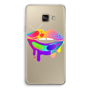 CaseCompany Lip Palette: Samsung Galaxy A3 (2016) Transparant Hoesje