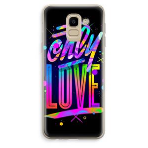 CaseCompany Only Love: Samsung Galaxy J6 (2018) Transparant Hoesje