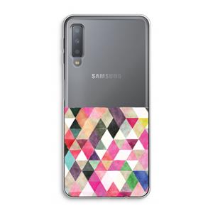 CaseCompany Gekleurde driehoekjes: Samsung Galaxy A7 (2018) Transparant Hoesje