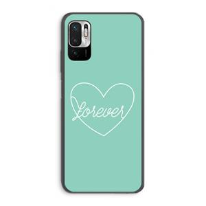CaseCompany Forever heart pastel: Xiaomi Redmi Note 10 5G Transparant Hoesje