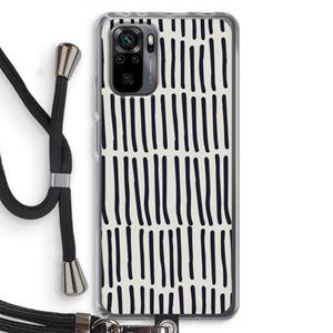 CaseCompany Moroccan stripes: Xiaomi Redmi Note 10 Pro Transparant Hoesje met koord